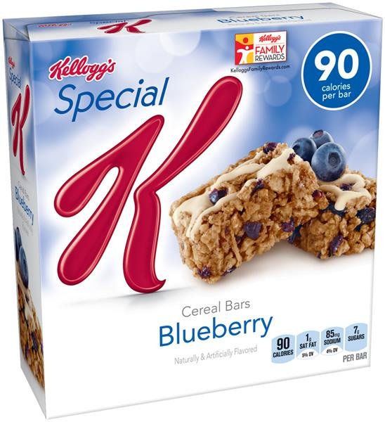 slide 1 of 6, Kellogg's Special K Blueberry Cereal Bars, 6 ct