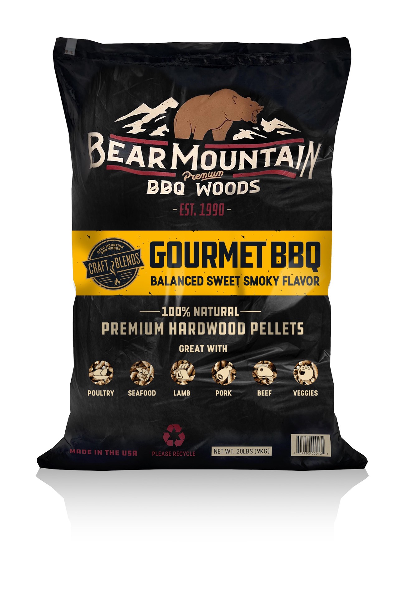 slide 1 of 5, Bear Mountain BBQ Gourmet 20-lb Wood Pellets, 1 ct
