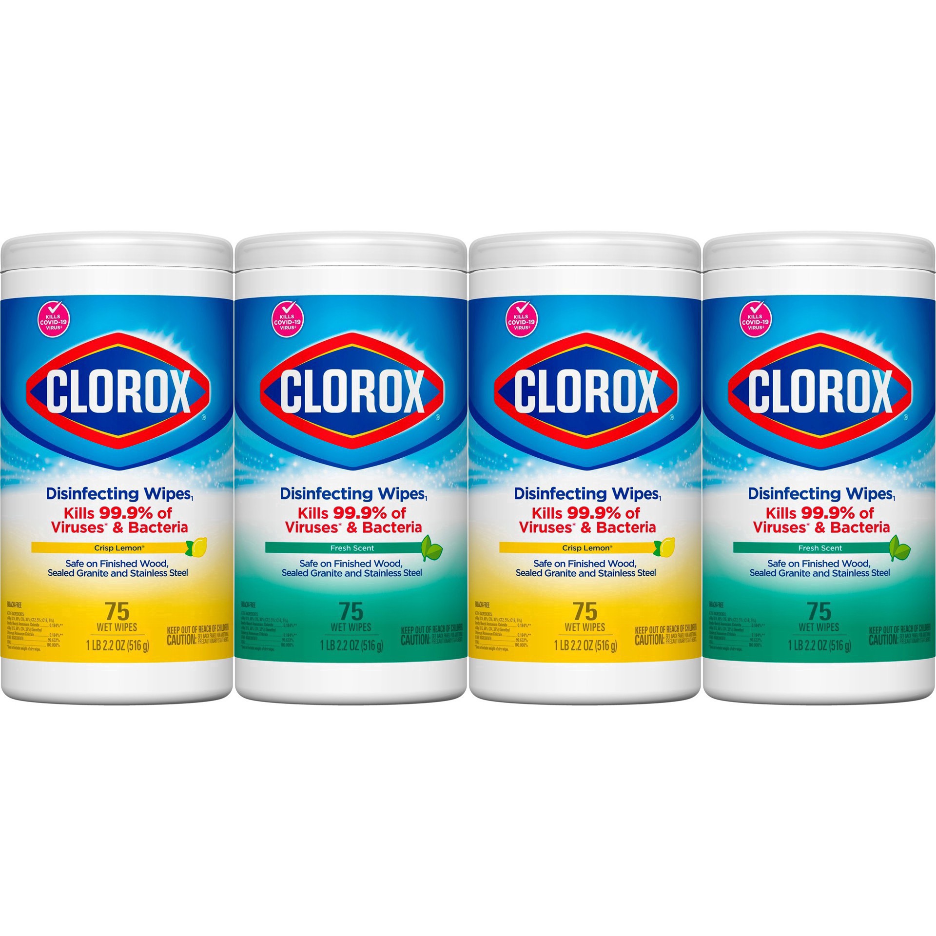 slide 10 of 222, Clorox Disinfecting Bleach Free Cleaning Wipes Value Pack 4CT, 4 ct