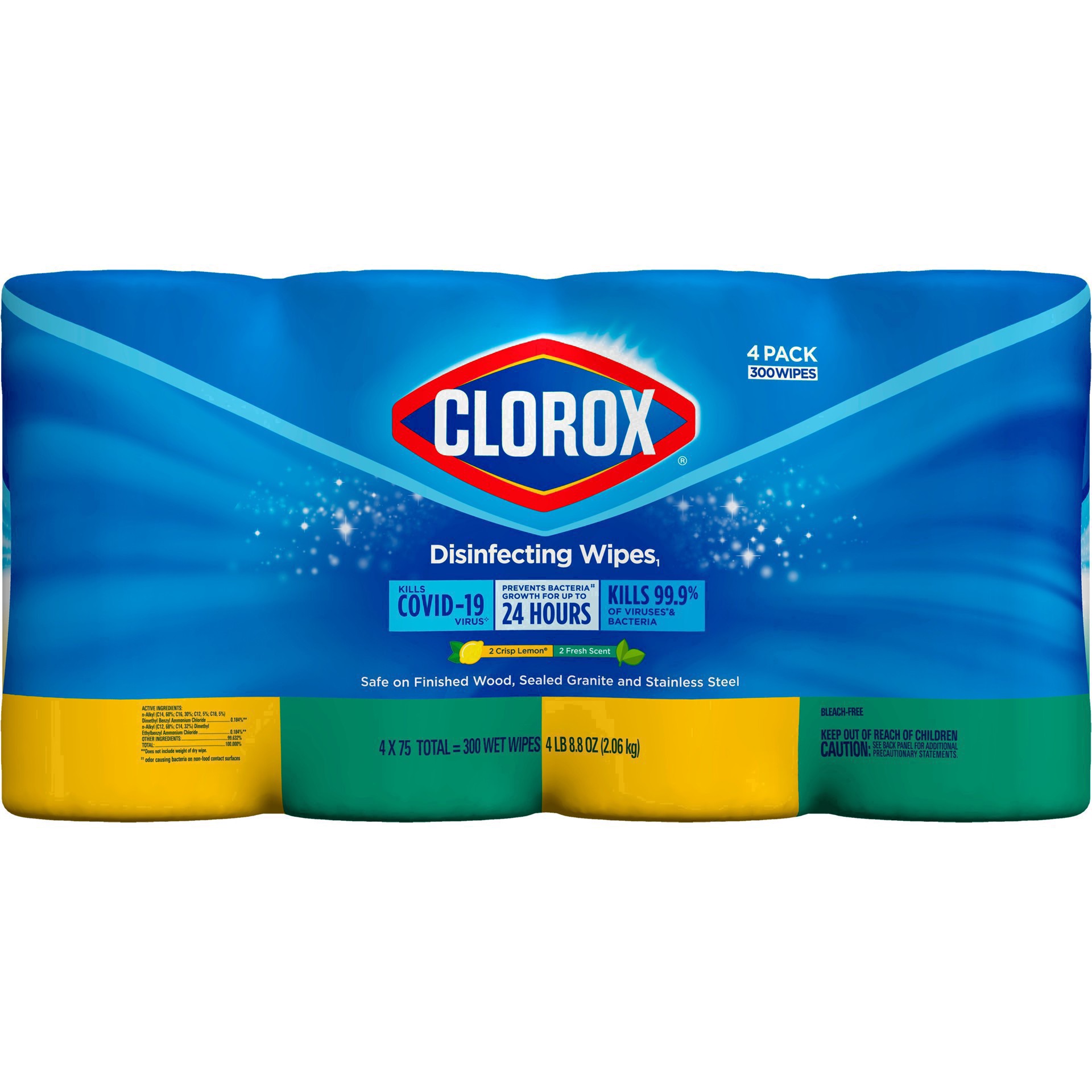 slide 124 of 222, Clorox Disinfecting Bleach Free Cleaning Wipes Value Pack 4CT, 4 ct