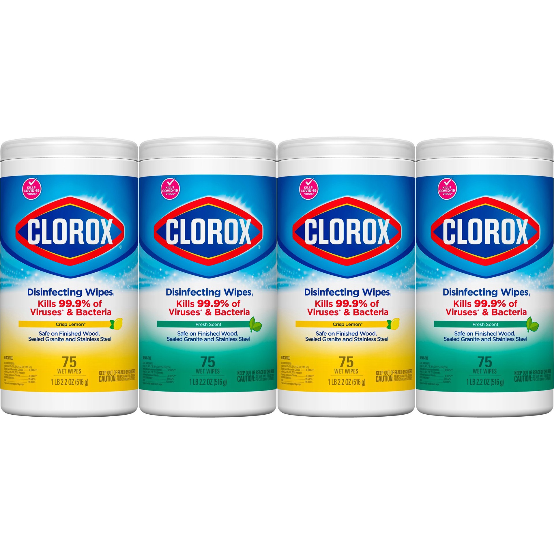 slide 9 of 222, Clorox Disinfecting Bleach Free Cleaning Wipes Value Pack 4CT, 4 ct