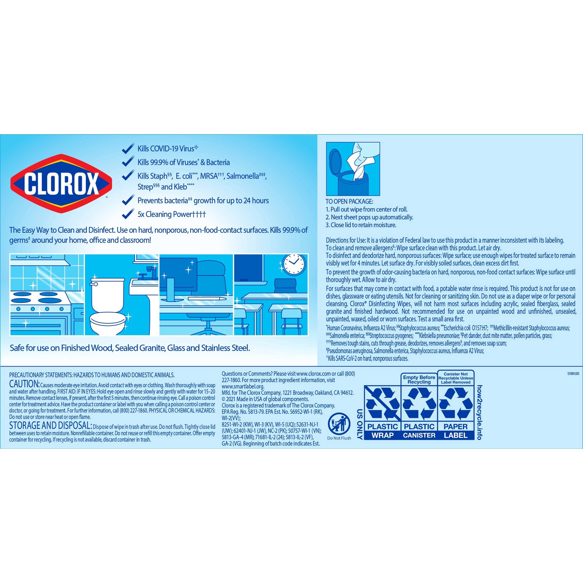 slide 94 of 222, Clorox Disinfecting Bleach Free Cleaning Wipes Value Pack 4CT, 4 ct