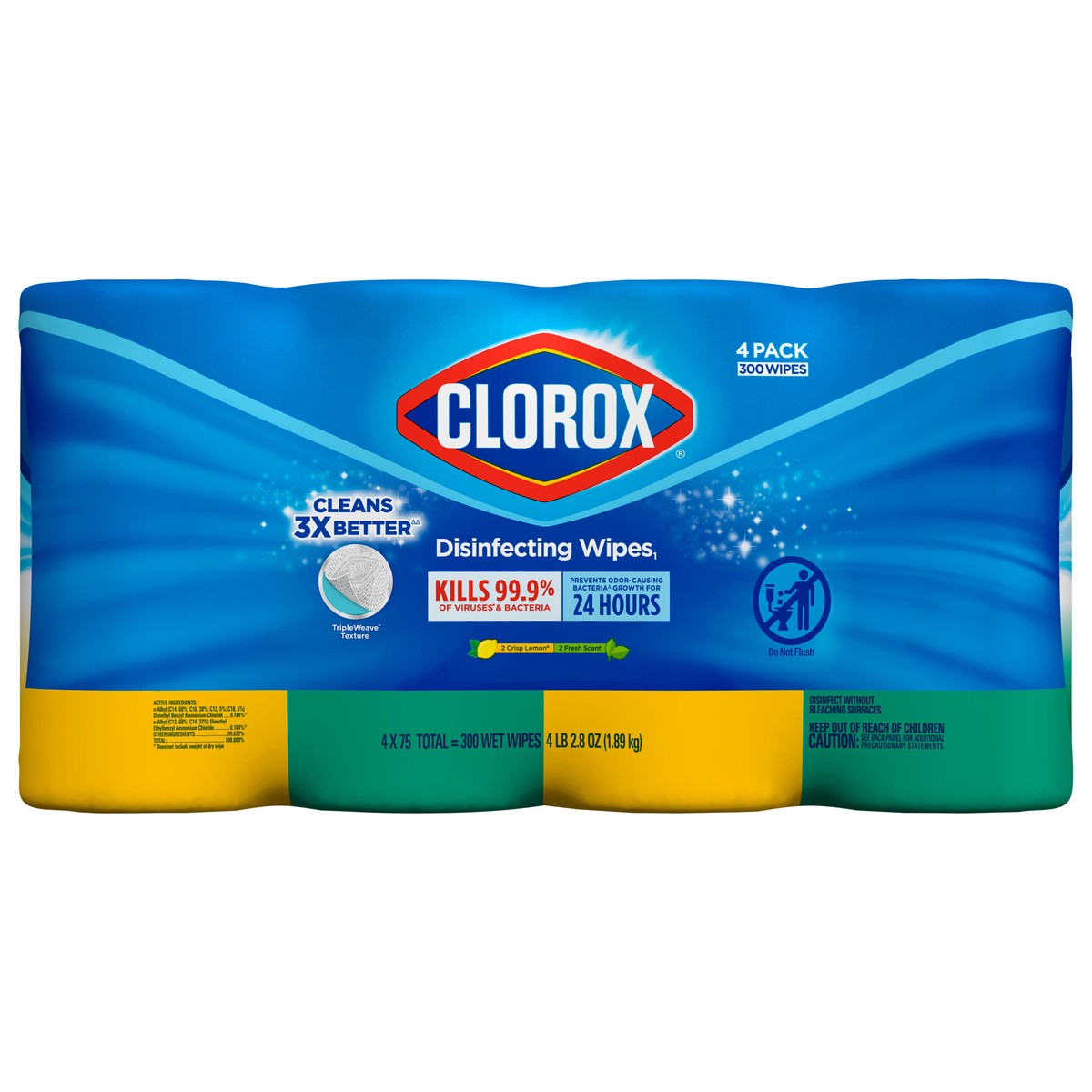 slide 1 of 222, Clorox Disinfecting Bleach Free Cleaning Wipes Value Pack 4CT, 4 ct