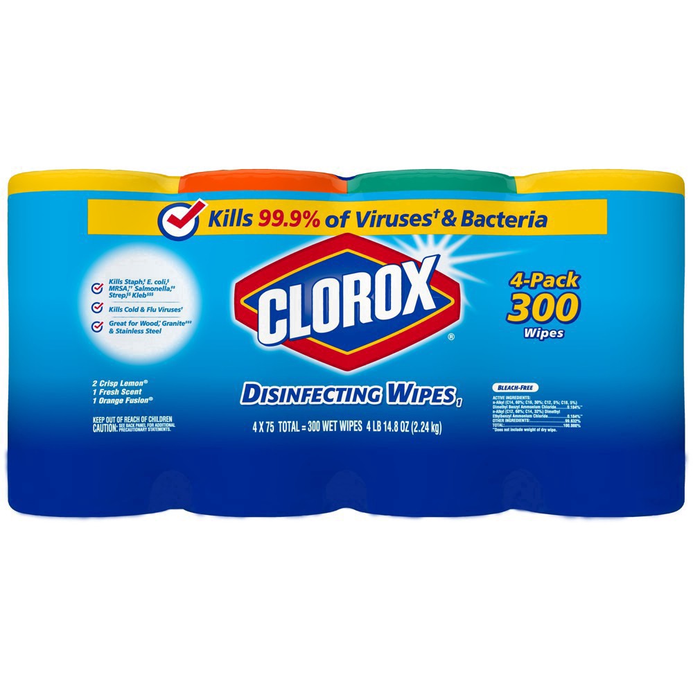 slide 87 of 222, Clorox Disinfecting Bleach Free Cleaning Wipes Value Pack 4CT, 4 ct