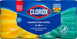Clorox Disinfecting Wipes Variety Pack, Fresh Scent and Crisp Lemon, 75 Ct Each, 4 Pack