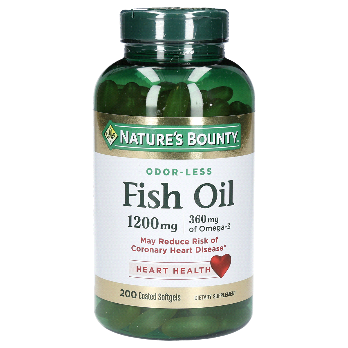 slide 1 of 9, Nature's Bounty Natures Bounty Nature's Bounty Odorless Fish Oil 1200 Mg Softgels, 200 ct