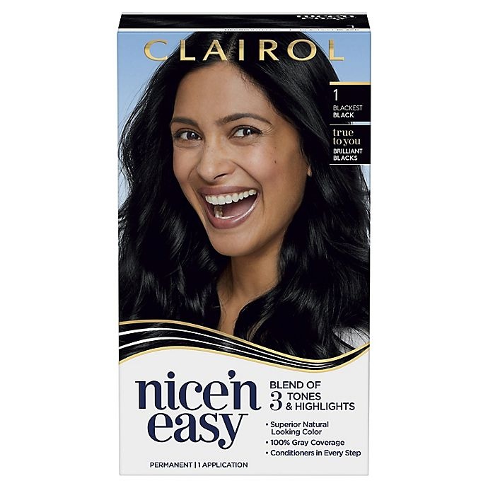 slide 1 of 1, Clairol Nice'N Easy Blackest Black 1 Hair Coloring, 1 ct