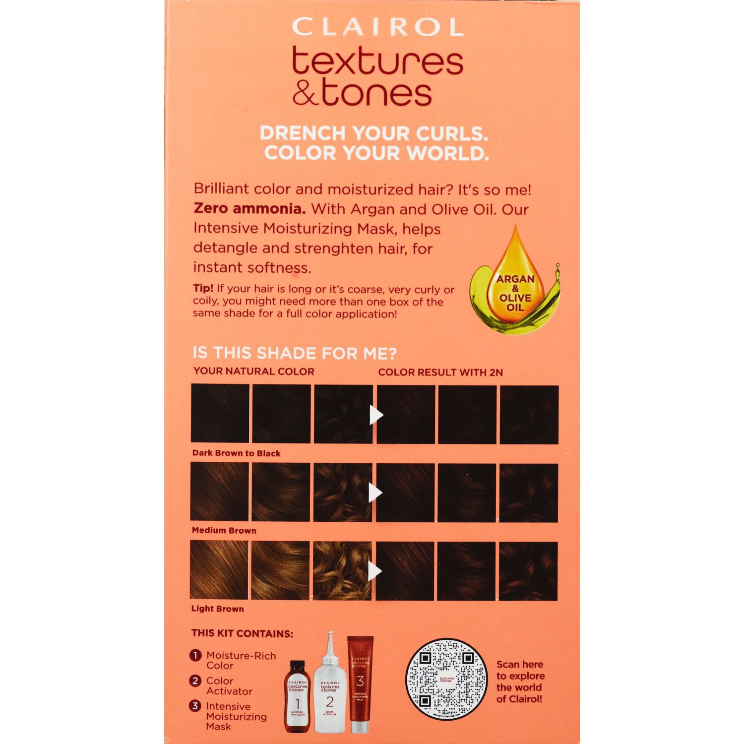 slide 2 of 2, Clairol Textures & Tones 2N Mocha Brown, 1 ct