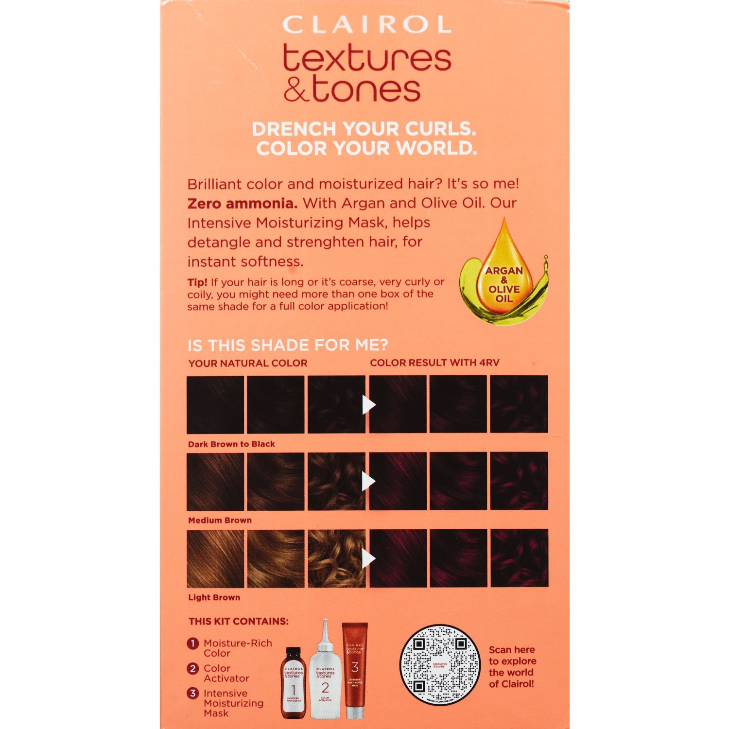 slide 2 of 2, Clairol Textures & Tones 4RV Berry Burgundy, 1 ct