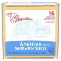 slide 1 of 1, Moovelous American Cheese Sandwich Slices, 16 ct; 10.66 oz