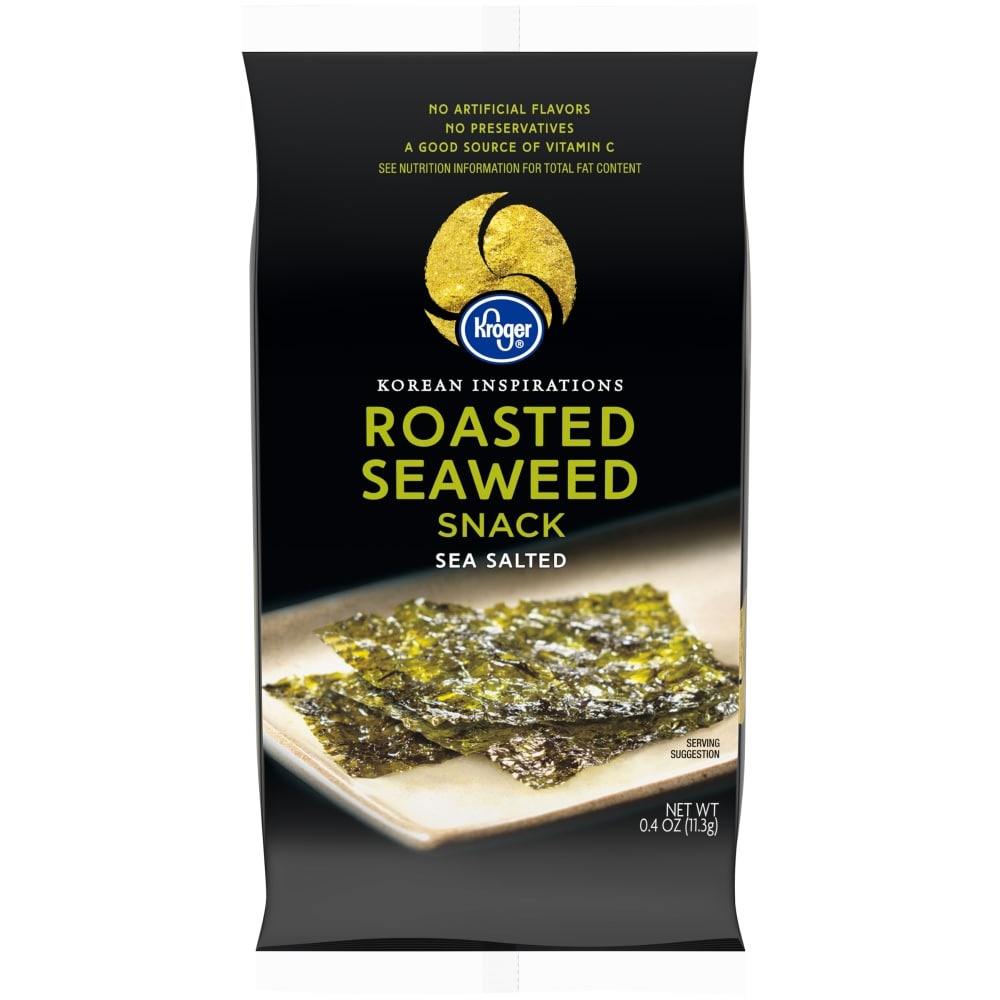 slide 1 of 1, Kroger Korean Inspirations Sea Salted Roasted Seaweed Snack, 0.4 oz
