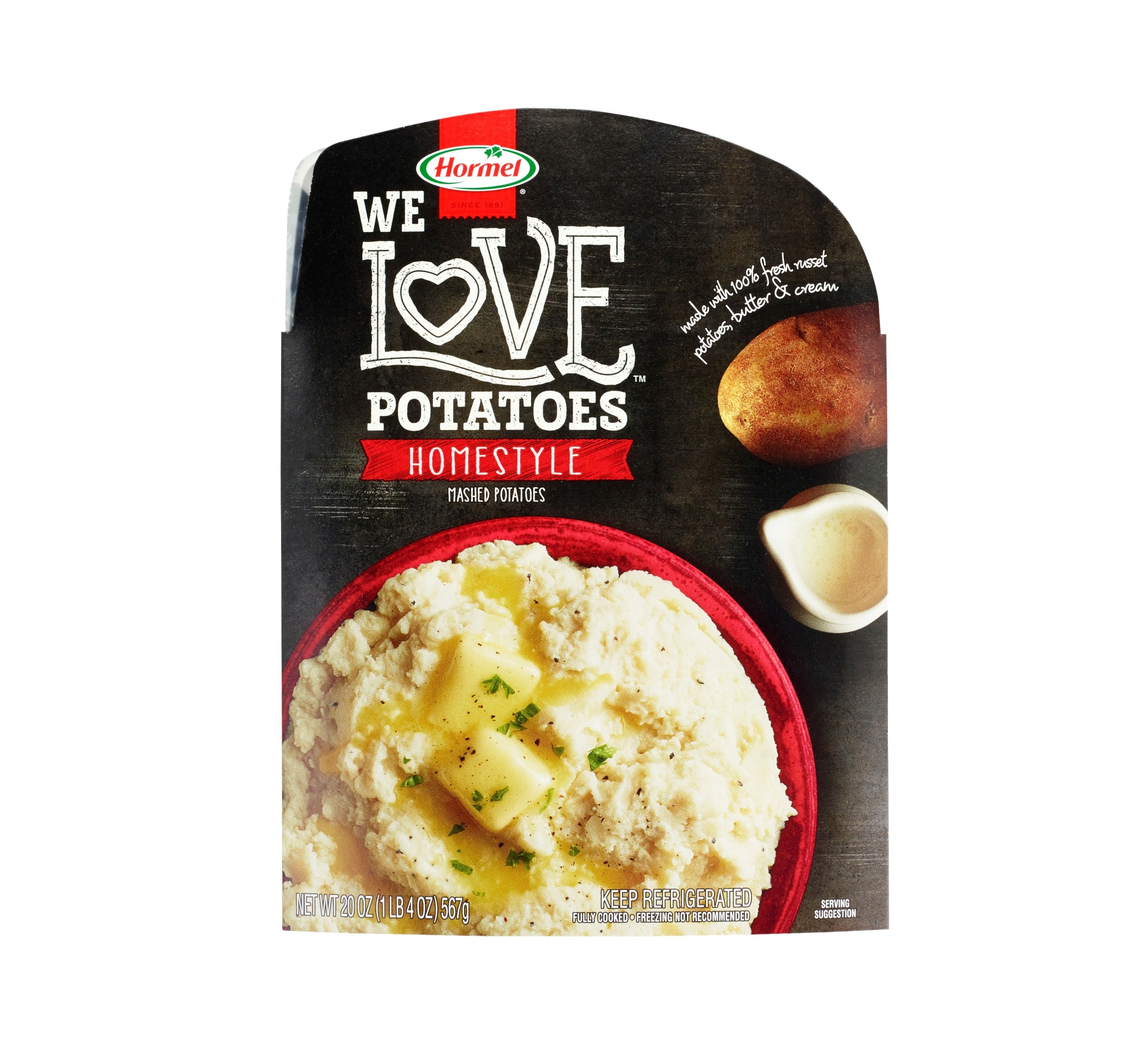 slide 1 of 3, Hormel We Love Prepared Home-Style Mashed Potatoes, 20 oz