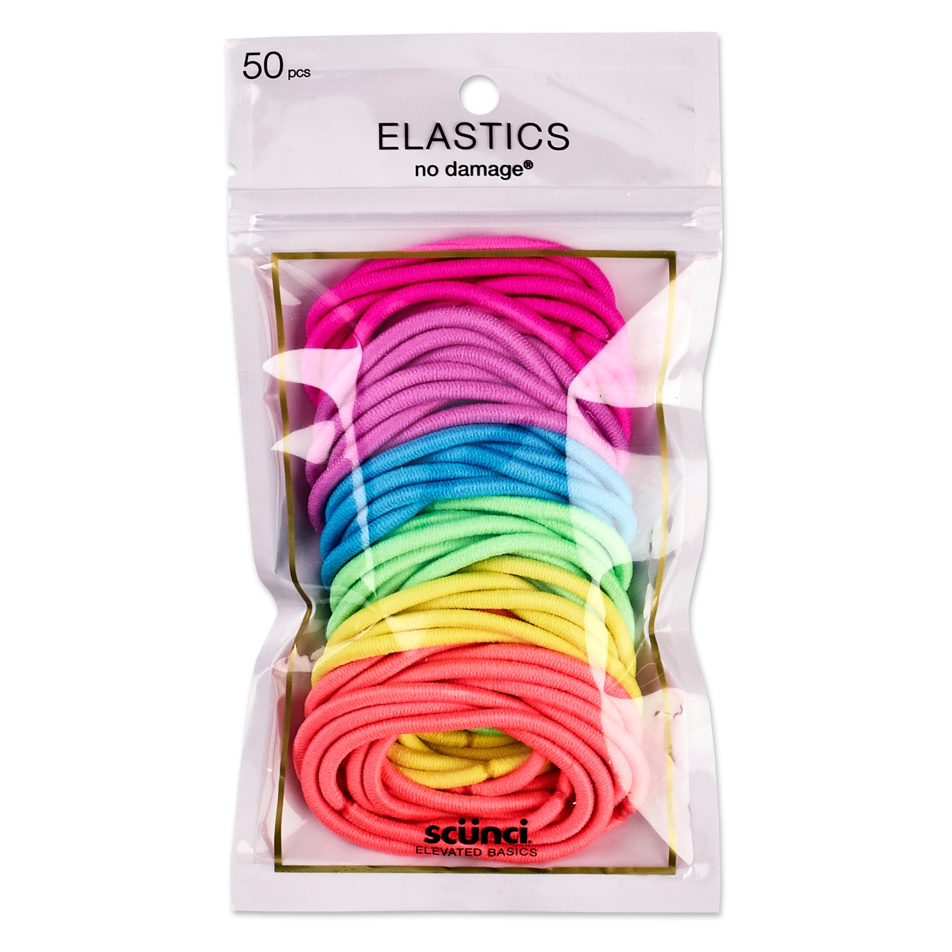 slide 1 of 1, scünci Elevated Basic No Damage Elastics, 50 ct