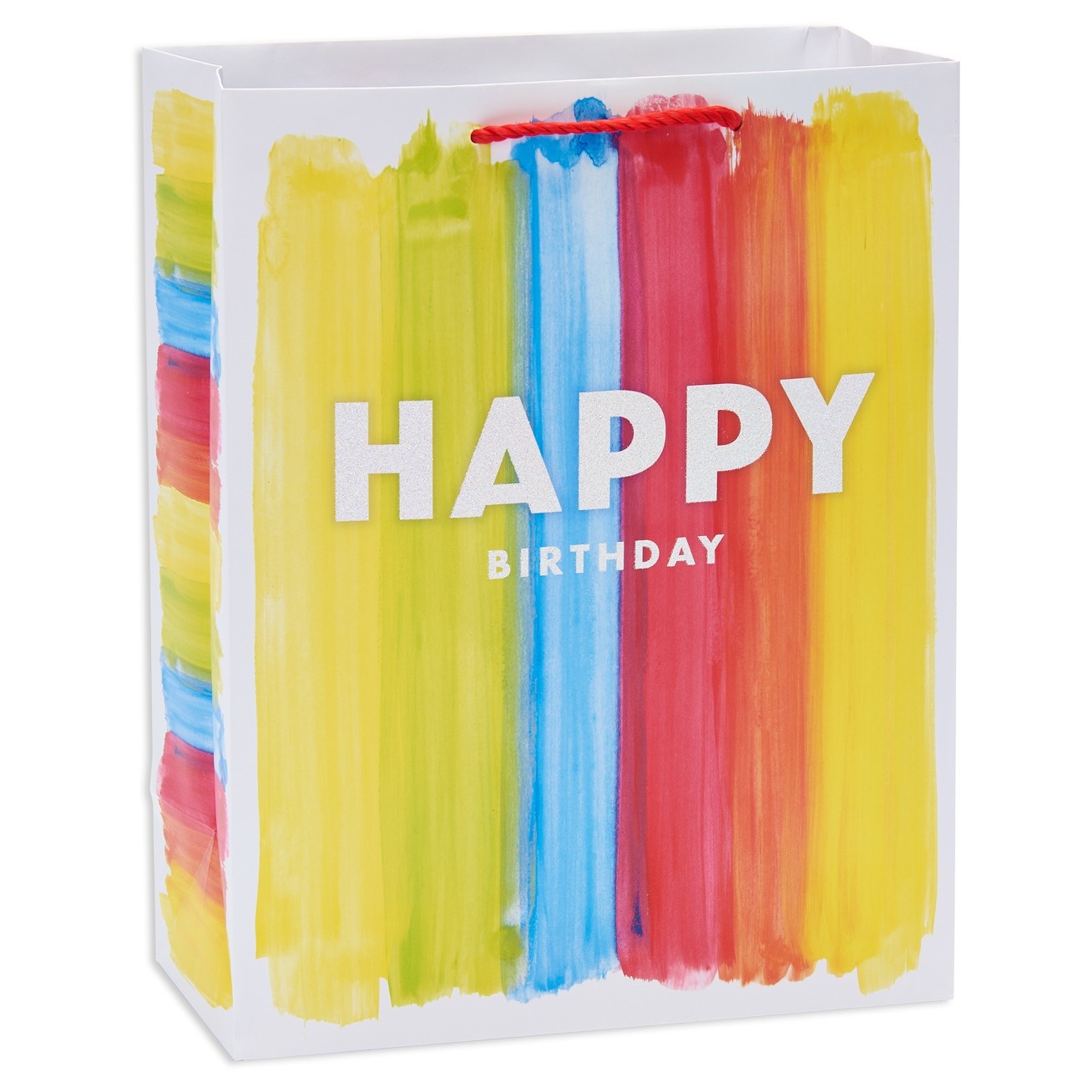 slide 1 of 2, Happy Baby Birthday Paint Stroke Gift Bag - Spritz, 1 ct