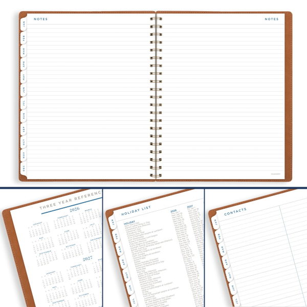 slide 9 of 10, AT-A-GLANCE® Signature Collection 2026 Weekly Monthly Planner, Brown, Large, 8 1/2"" x 11"", 1 ct