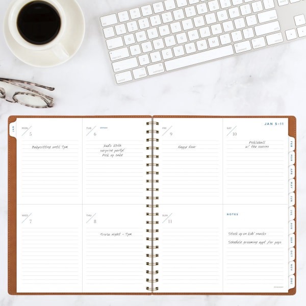 slide 4 of 10, AT-A-GLANCE® Signature Collection 2026 Weekly Monthly Planner, Brown, Large, 8 1/2"" x 11"", 1 ct