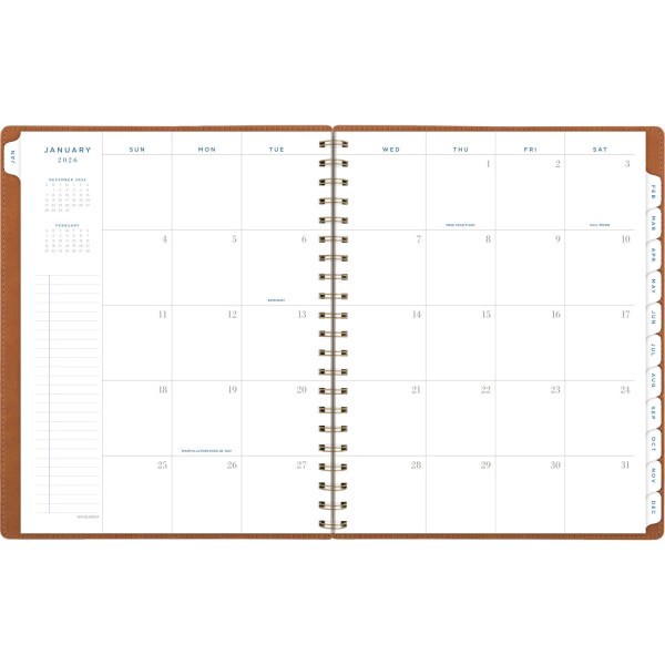 slide 5 of 10, AT-A-GLANCE® Signature Collection 2026 Weekly Monthly Planner, Brown, Large, 8 1/2"" x 11"", 1 ct