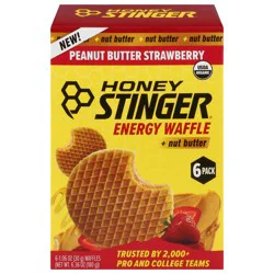 Honey Stinger Peanut Butter Strawberry Energy Waffle + Nut Butter - 6 x 1.06 oz