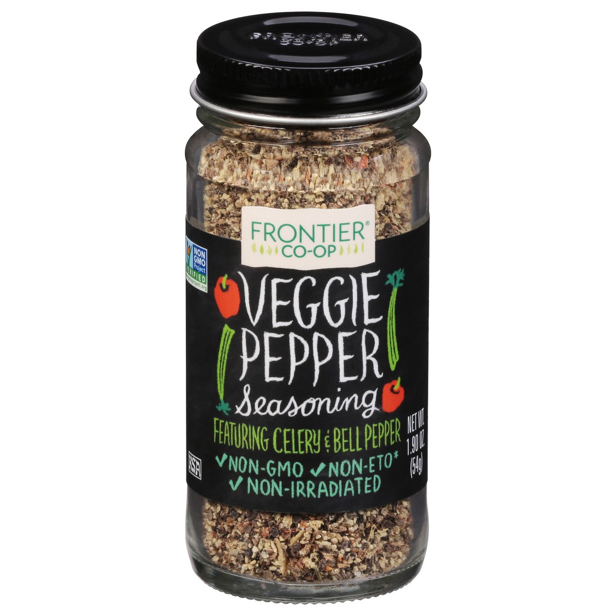 slide 1 of 1, Frontier Co-Op Veggie Pepper Seasoning 1.90 oz, 1.9 oz