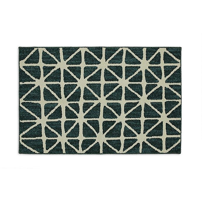 slide 1 of 1, Mohawk Home Signature Bamboo View Accent Rug - Sapphire/Cream, 30 in x 46 in