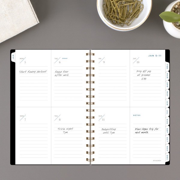slide 4 of 10, AT-A-GLANCE® Signature Lite 2026 Weekly Monthly Planner, Black, Small, 5 1/2"" x 8 1/2"", 1 ct