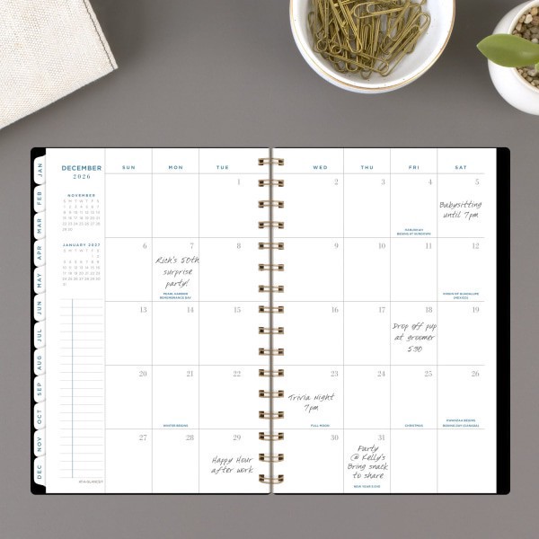 slide 9 of 10, AT-A-GLANCE® Signature Lite 2026 Weekly Monthly Planner, Black, Small, 5 1/2"" x 8 1/2"", 1 ct