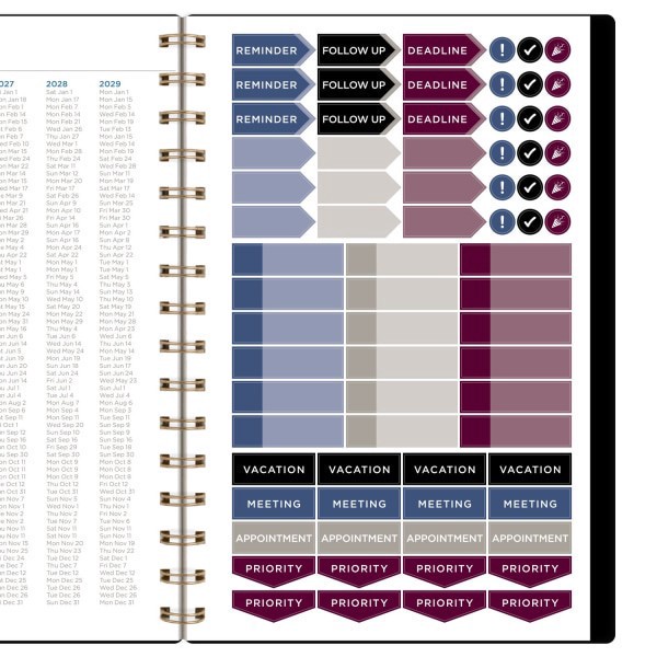 slide 7 of 10, AT-A-GLANCE® Signature Lite 2026 Weekly Monthly Planner, Black, Small, 5 1/2"" x 8 1/2"", 1 ct