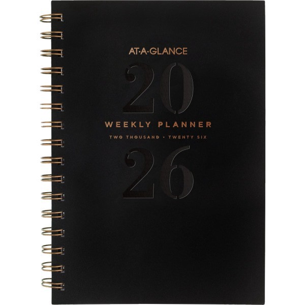slide 5 of 10, AT-A-GLANCE® Signature Lite 2026 Weekly Monthly Planner, Black, Small, 5 1/2"" x 8 1/2"", 1 ct