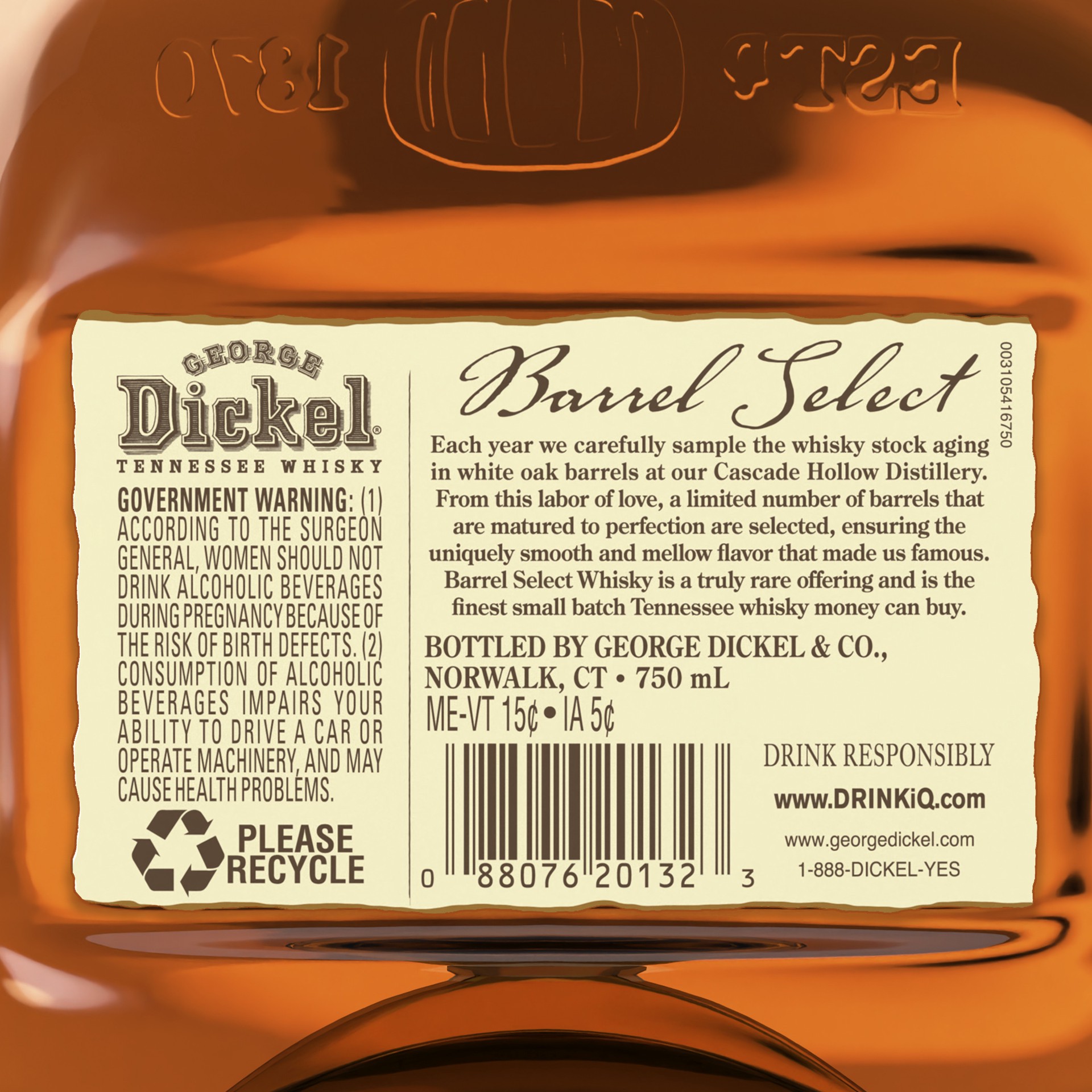 slide 2 of 4, George Dickel Barrel Select Whisky, 750 ml