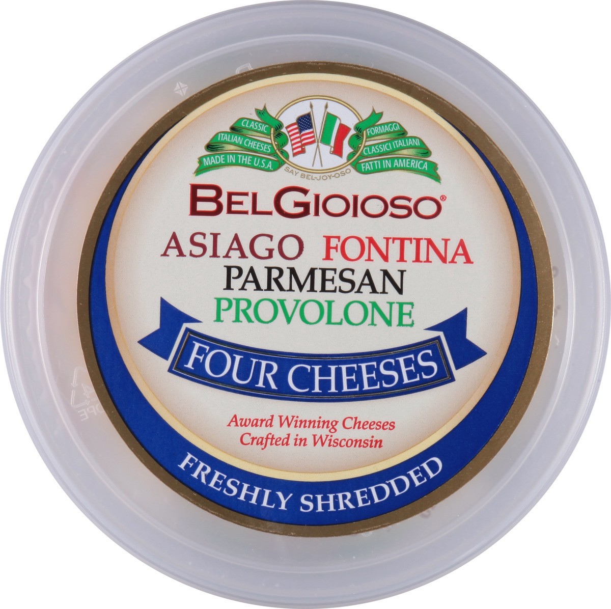 slide 14 of 14, BelGioioso Shredded Four Cheese Blend, 5 oz