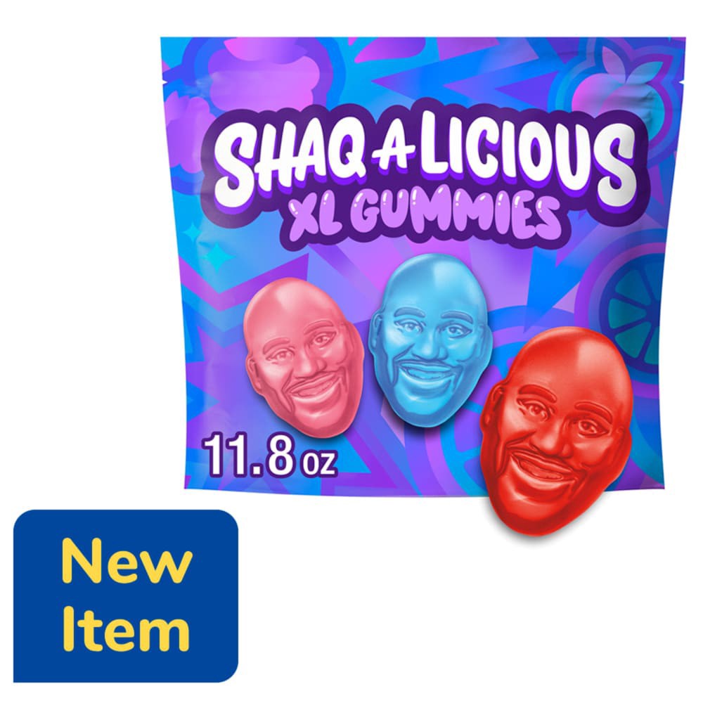 slide 1 of 6, SHAQ-A-LICIOUS XL GUMMIES Original Flavor Chewy, Candy Bag, 11.8 oz, 11.8 oz