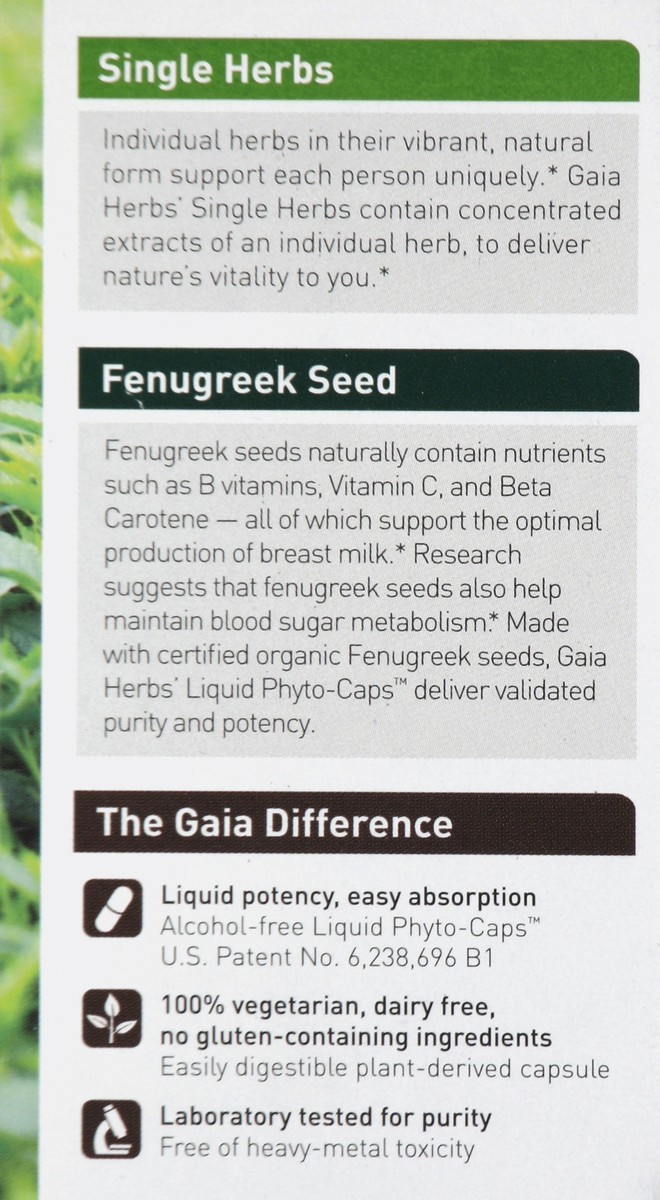 slide 2 of 4, Gaia Fenugreek Seed 60 ea, 60 ct