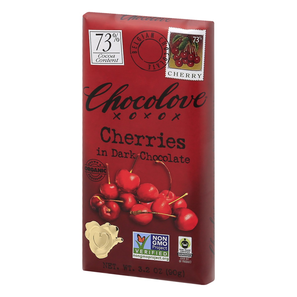 slide 8 of 13, Chocolove 73% Cocoa Cherries Dark Chocolate 3.2 oz, 3.2 oz