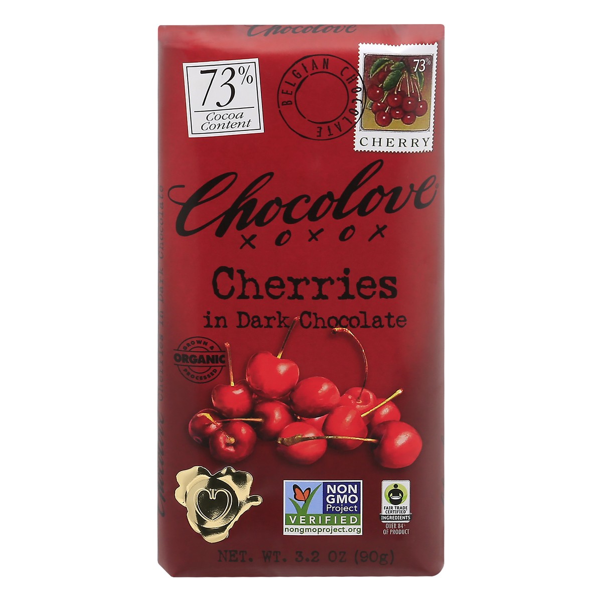 slide 9 of 13, Chocolove 73% Cocoa Cherries Dark Chocolate 3.2 oz, 3.2 oz