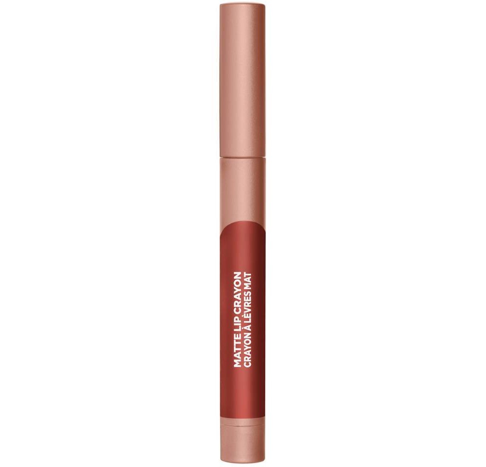 slide 3 of 4, L'Oréal Infallible Matte Smudge Resistant Lip Crayon - Flirty Toffee, 0.04 oz