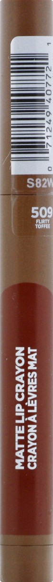 slide 6 of 6, L'Oréal Infallible Matte Smudge Resistant Lip Crayon - Flirty Toffee, 0.04 oz