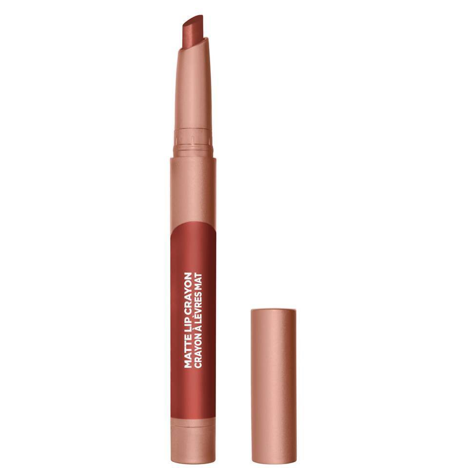slide 1 of 4, L'Oréal Infallible Matte Smudge Resistant Lip Crayon - Flirty Toffee, 0.04 oz
