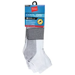 Hanes Cool Dri Men''s White Ankle Socks 3 ea