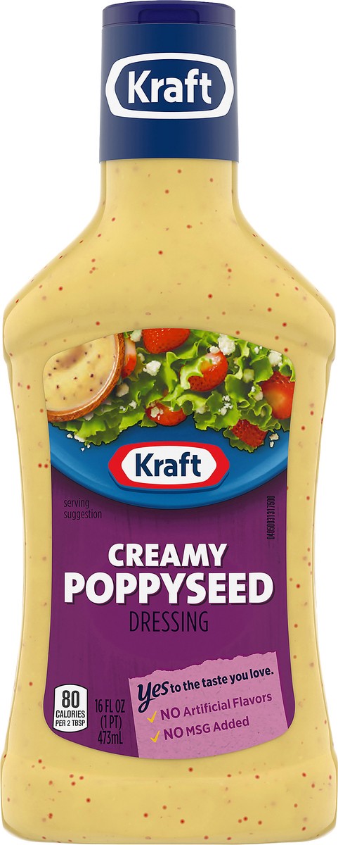 slide 6 of 9, Kraft Creamy Poppyseed Salad Dressing, 16 fl oz Bottle, 16 fl oz