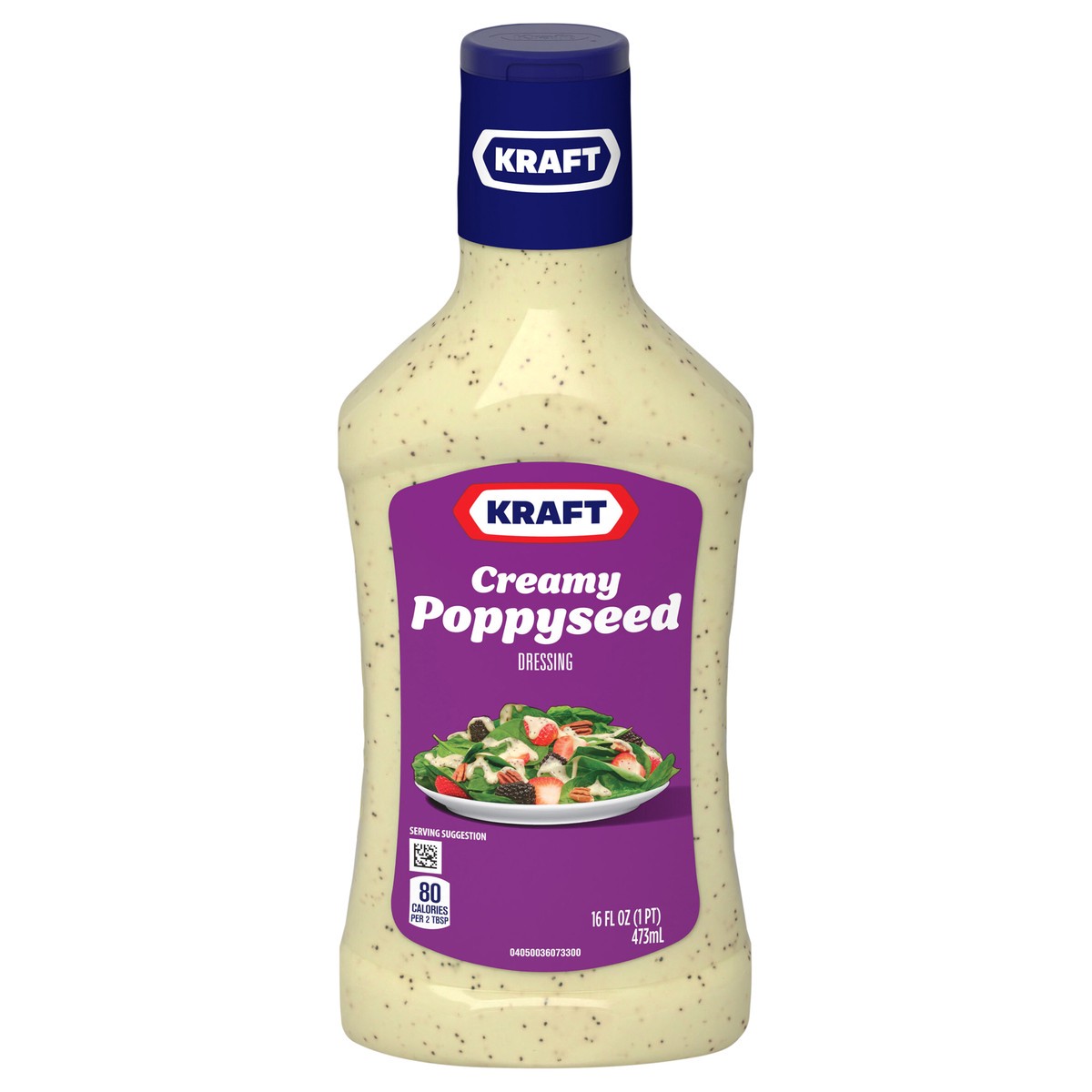 slide 1 of 9, Kraft Creamy Poppyseed Salad Dressing, 16 fl oz Bottle, 16 fl oz