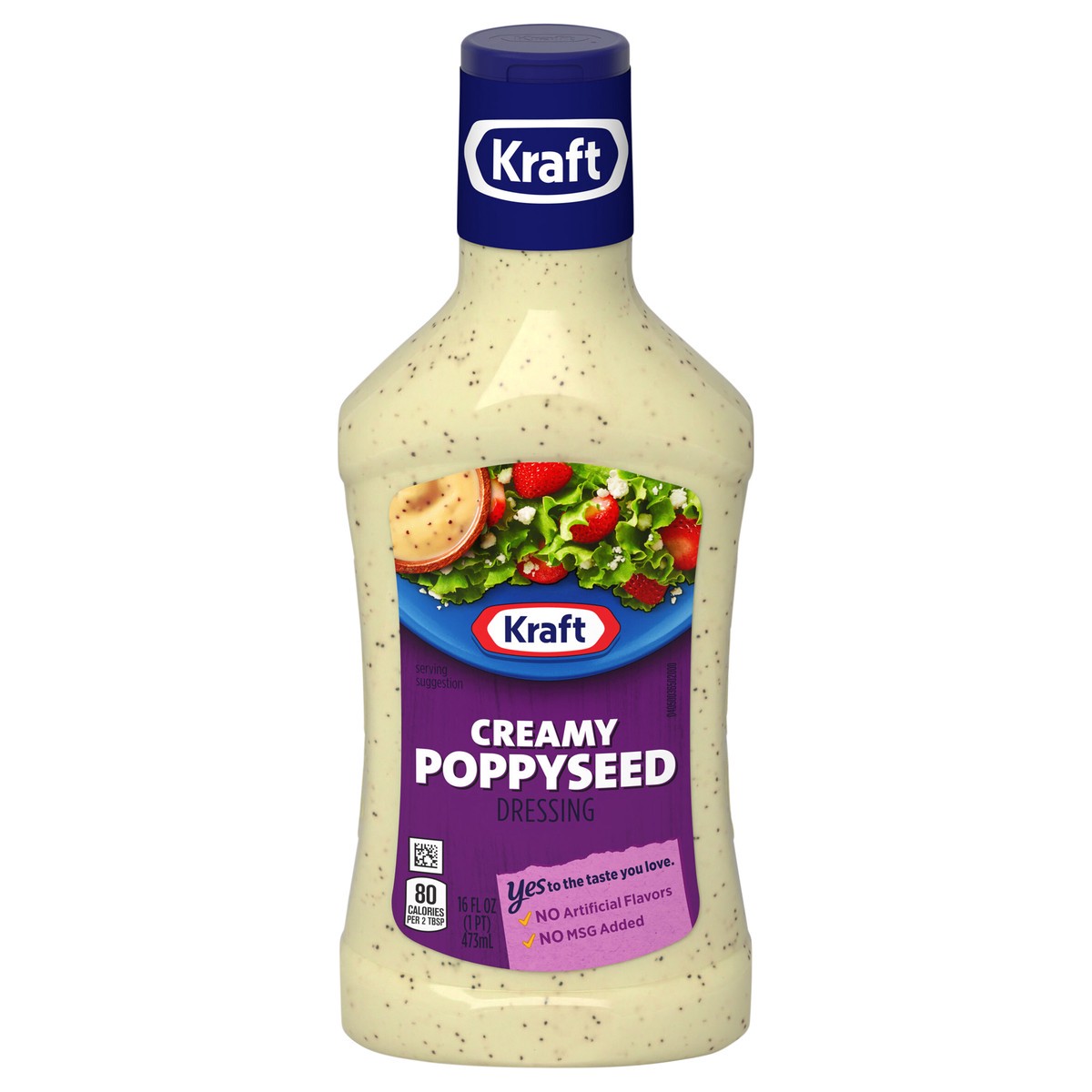 slide 1 of 9, Kraft Creamy Poppyseed Dressing, 16 fl oz Bottle, 16 fl oz