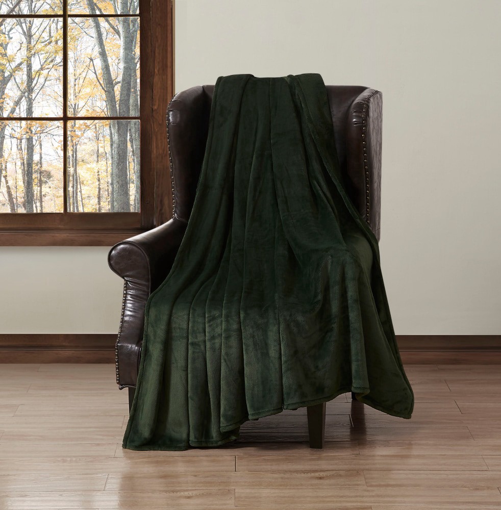 slide 2 of 2, Modavari® Rolled Blanket - Green, 1 ct