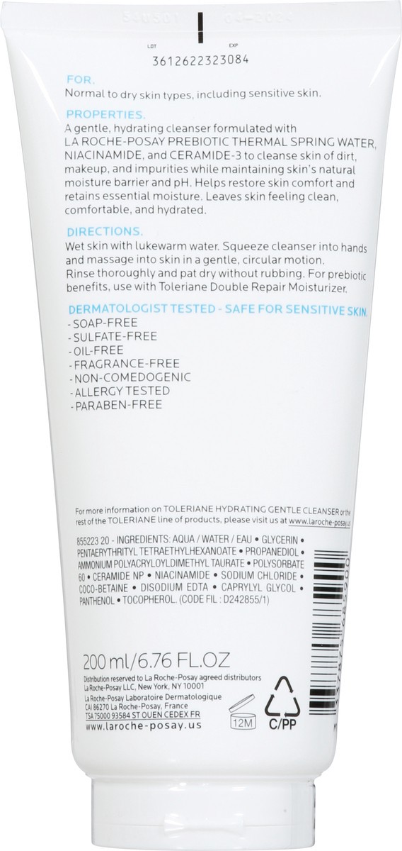 slide 7 of 9, La Roche-Posay Hydrating Gentle Cleanser 6.76 fl oz, 6.7 oz