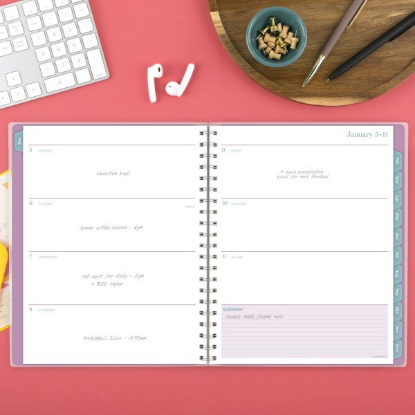 slide 2 of 9, Cambridge® Neo 2026 Weekly Monthly Planner, Large, 8 1/2"" x 11"", 1 ct