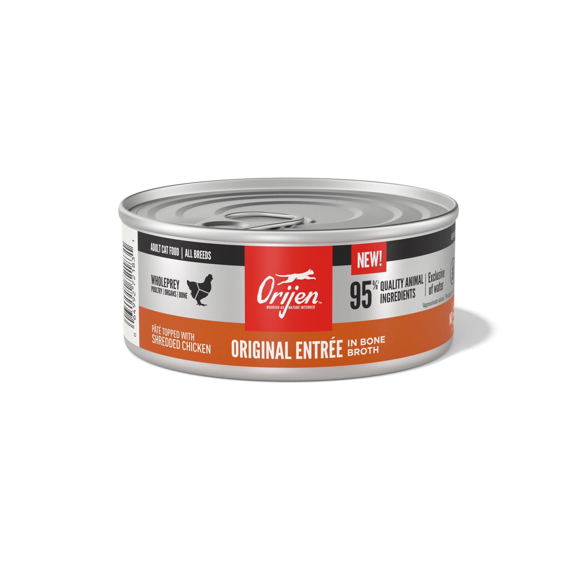 slide 1 of 4, ORIJEN Original Entree in Bone Broth Wet Cat Food, 5.5 oz., 5.5 oz