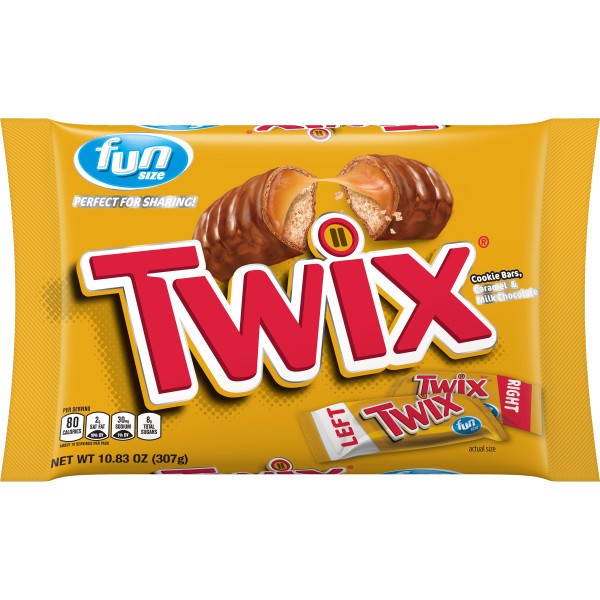 slide 1 of 5, TWIX Caramel Fun Size Chocolate Cookie Candy Bars, 10.83 oz