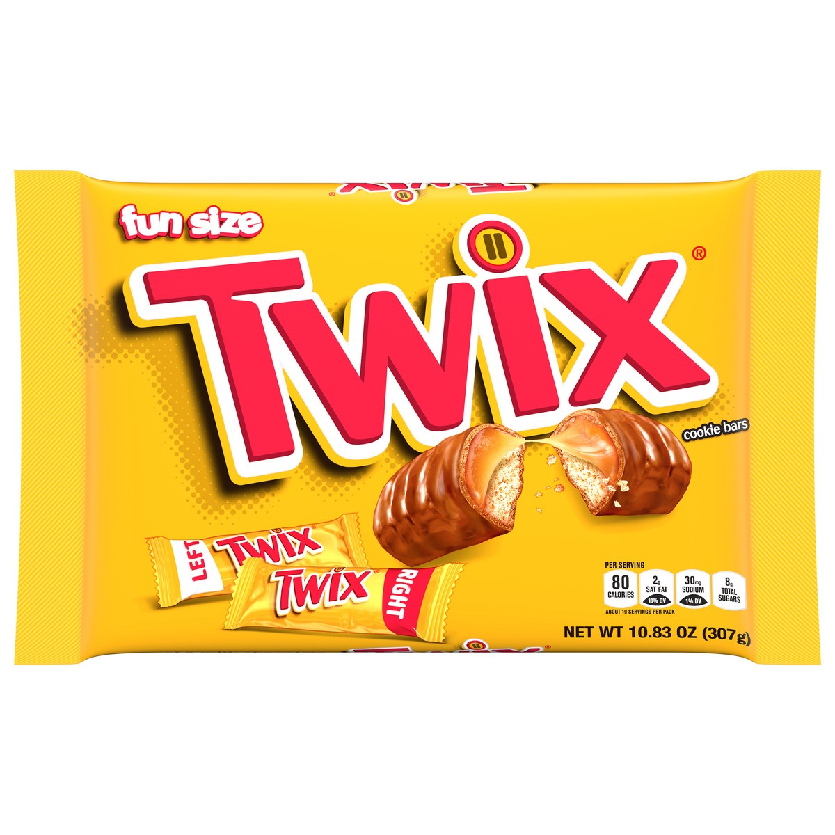 slide 1 of 8, TWIX Caramel Fun Size Chocolate Cookie Candy Bar, 10.83 Oz Bag, 10.83 oz