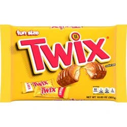 TWIX Fun Size Caramel Cookie Chocolate Bars - 10.83 oz Bulk Candy Bag
