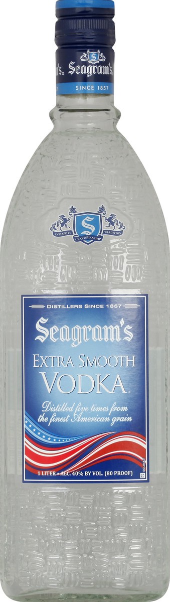 slide 5 of 8, Seagram's Vodka Seagram's Extra Smooth Vodka, 1 liter