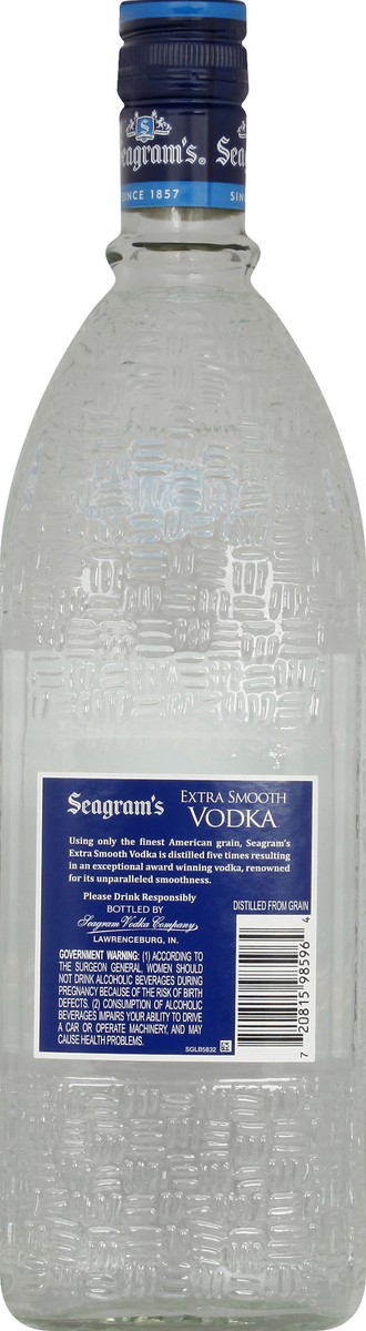 slide 3 of 8, Seagram's Vodka Seagram's Extra Smooth Vodka, 1 liter